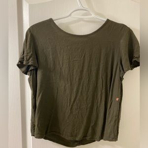 Army green size medium crop top
